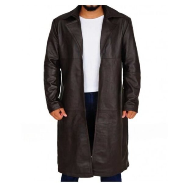 The Walking Dead Tom Payne Black Leather Coat